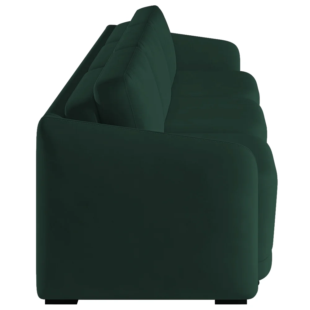 Sofá Cama Casal para Sala 276cm Polska Z08 Veludo Verde - Mpozenato