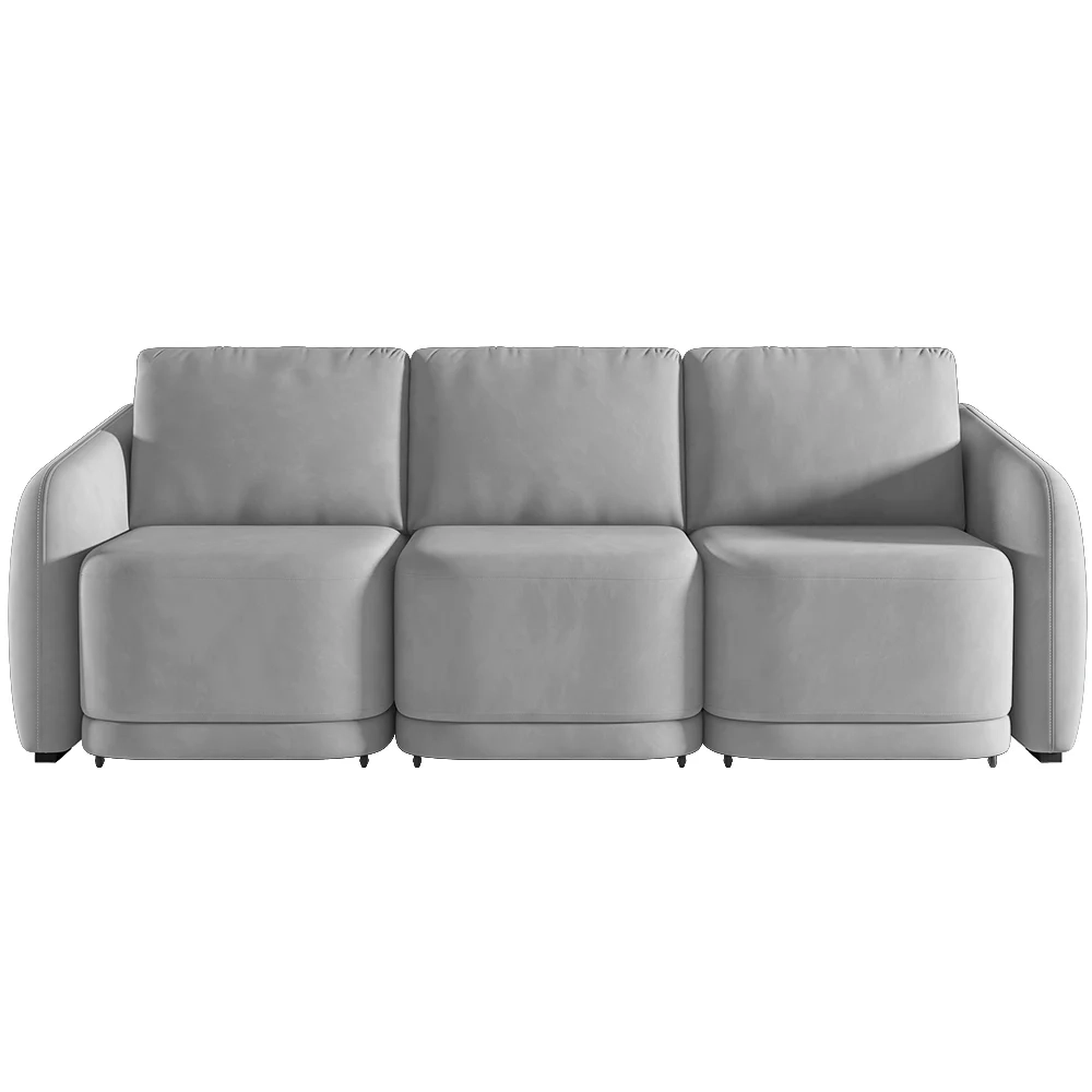 Sofá Cama Casal para Sala 276cm Polska Z08 Veludo Cinza - Mpozenato