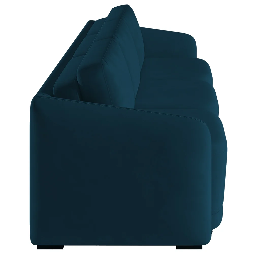 Sofá Cama Casal para Sala 276cm Polska Z08 Veludo Azul - Mpozenato