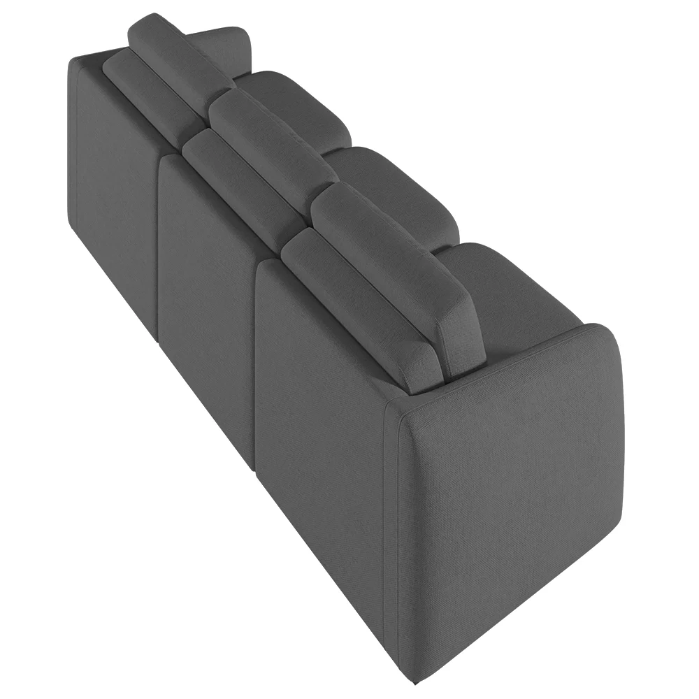 Sofá Cama Casal para Sala 306cm Polska Z08 Linho Cinza Escuro - Mpozenato