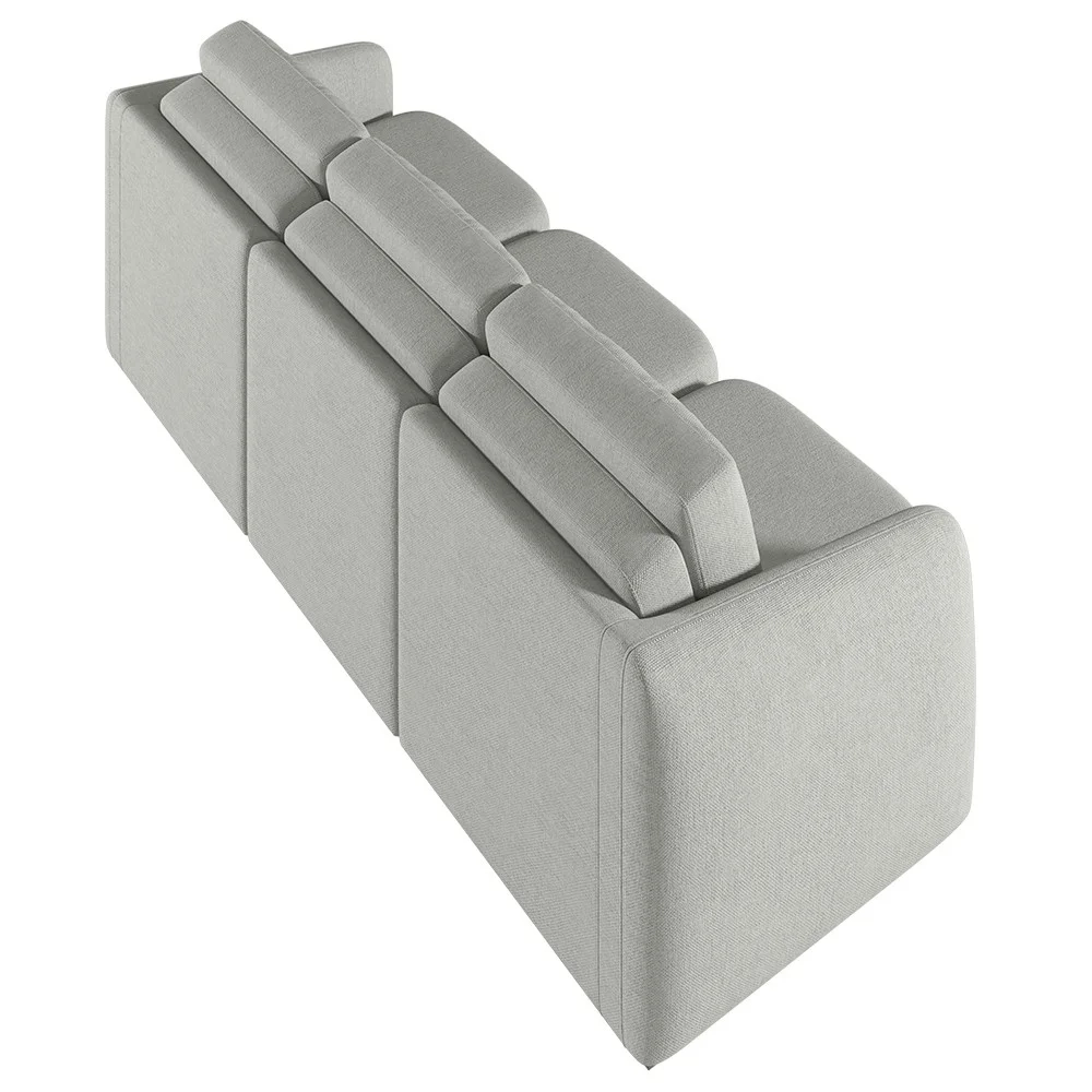 Sofá Cama Casal para Sala 306cm Polska Z08 Linho Cinza - Mpozenato