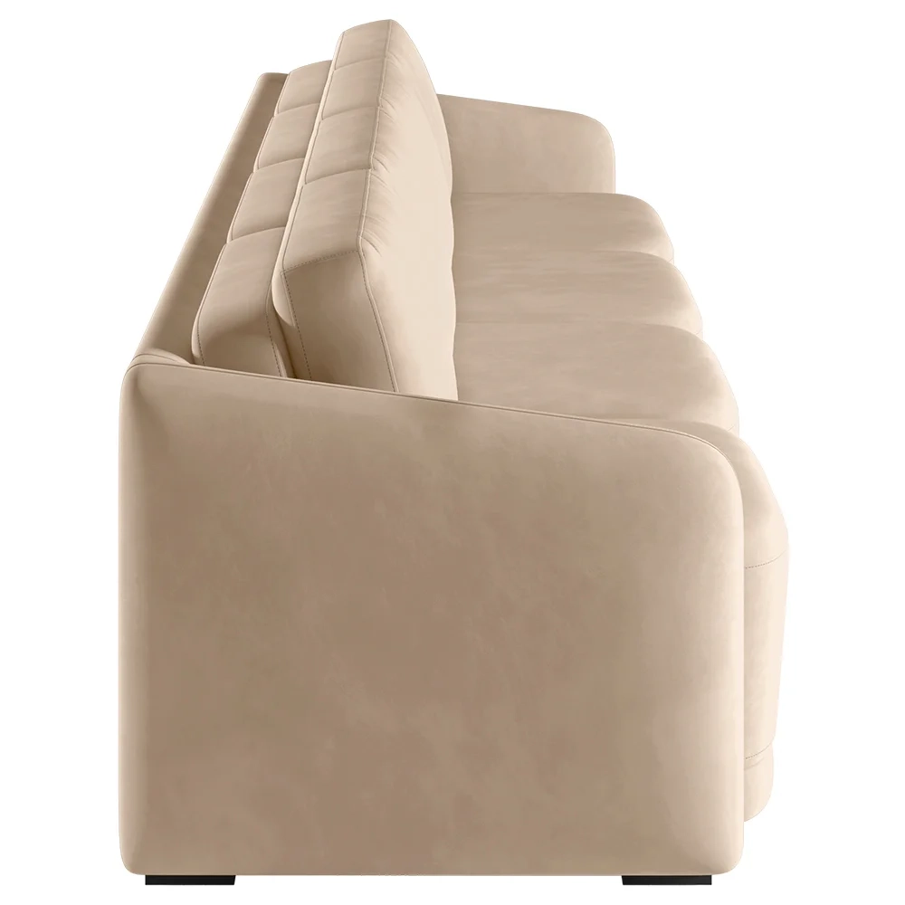 Sofá Cama Casal para Sala 436cm Polska Z08 Veludo Bege - Mpozenato