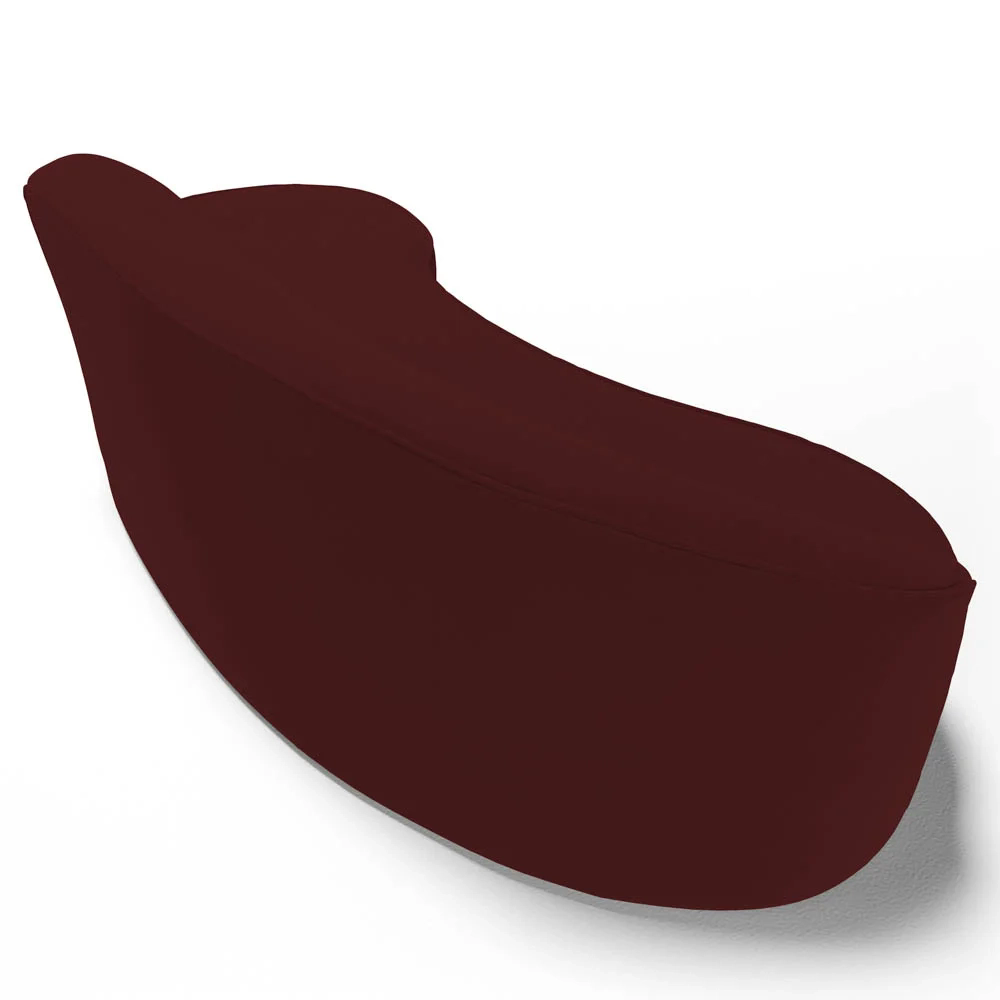 Sofá Living  3 Lugares 260cm Braço Esquerdo Mozart D06 Veludo Vermelho - Mpozenato