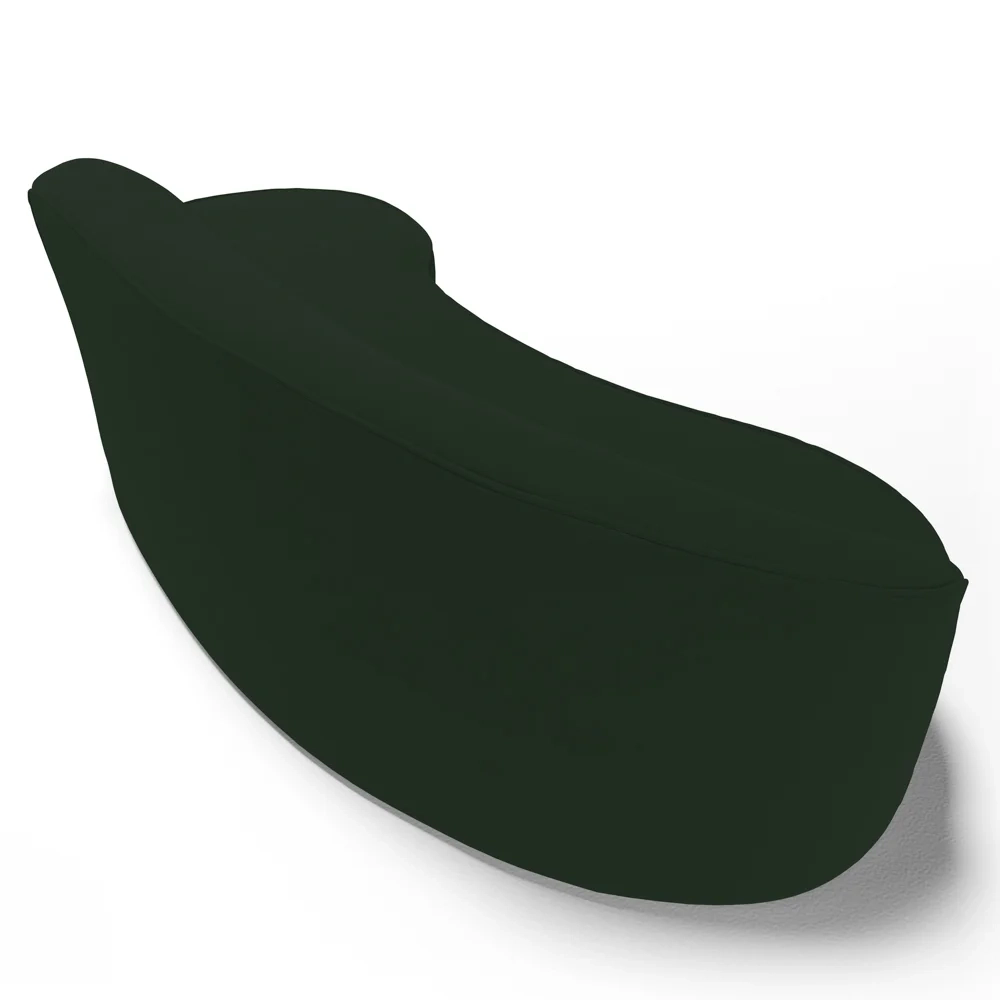 Sofá Living 3 Lugares 260cm Braço Esquerdo Mozart D06 Veludo Verde - Mpozenato