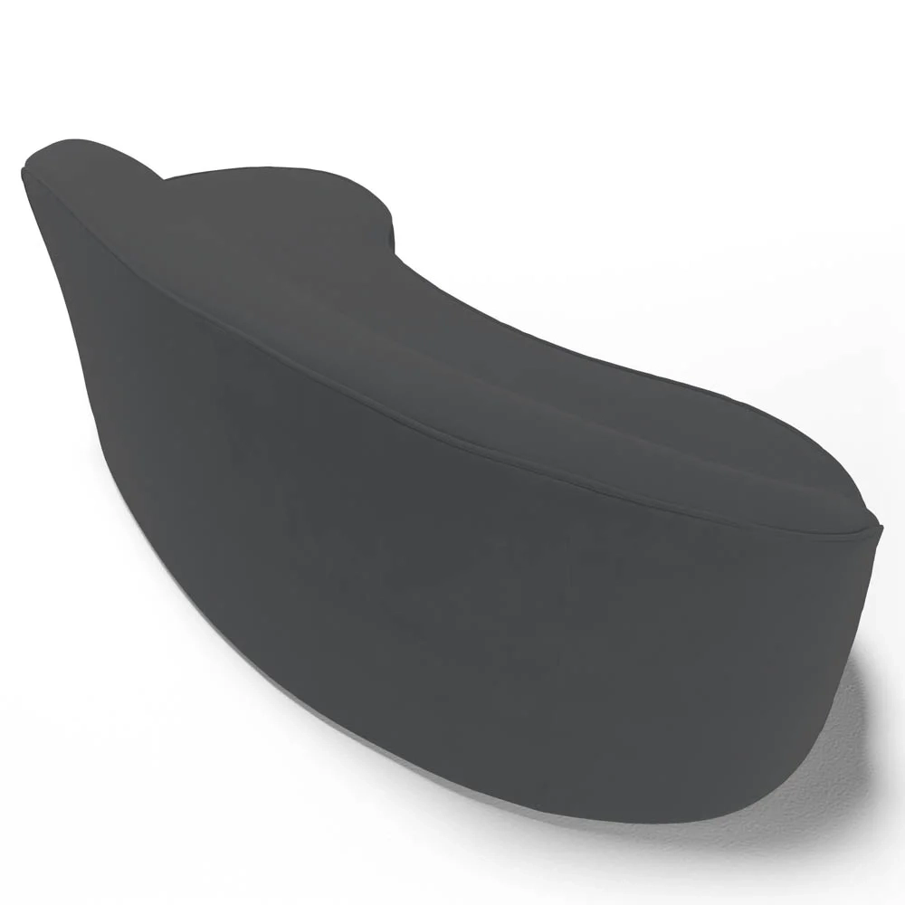 Sofá Living  4 Lugares 300cm Braço Esquerdo Mozart D06 Veludo Cinza - Mpozenato