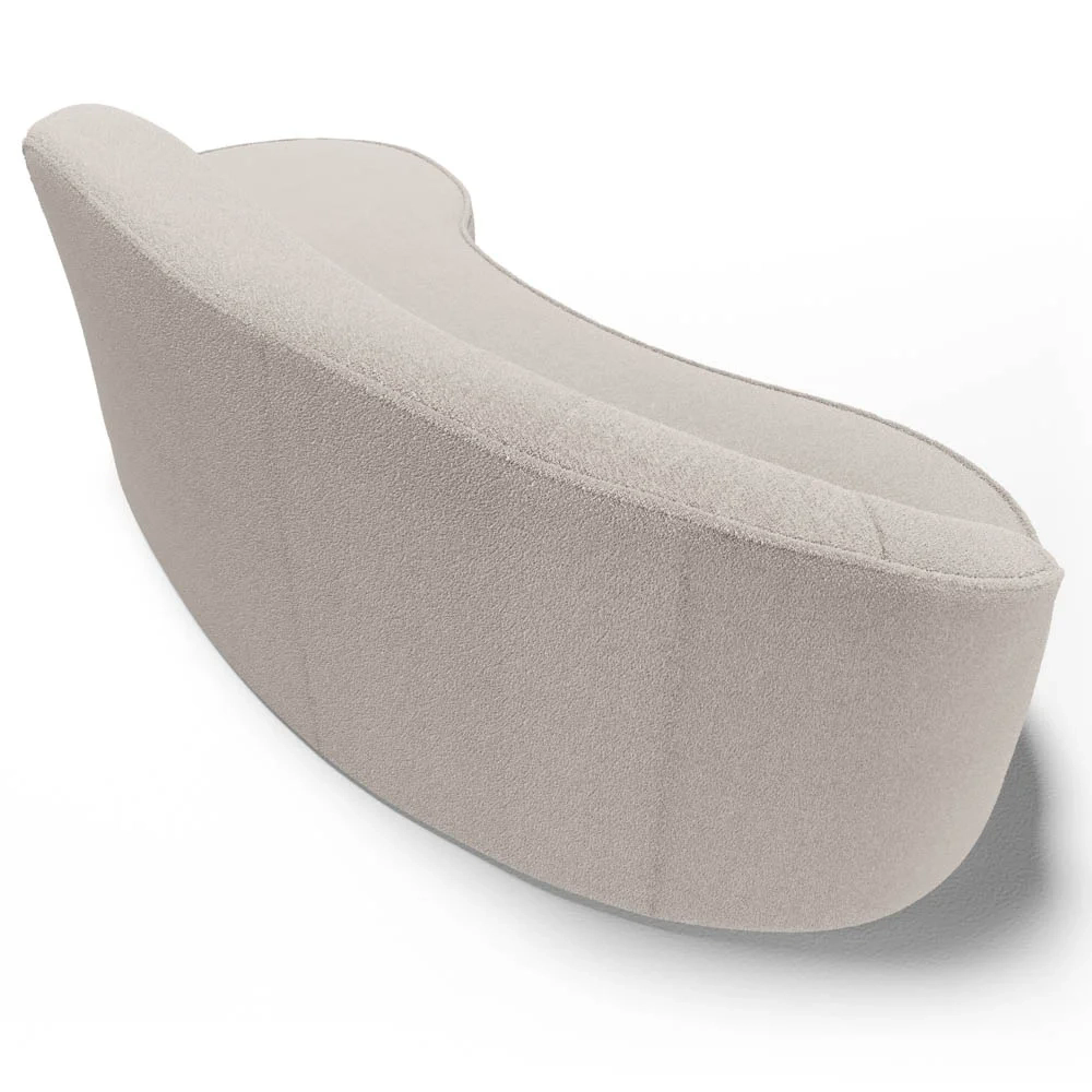 Sofá Living  2 Lugares 180cm Braço Esquerdo Mozart D06 Boucle Bege - Mpozenato