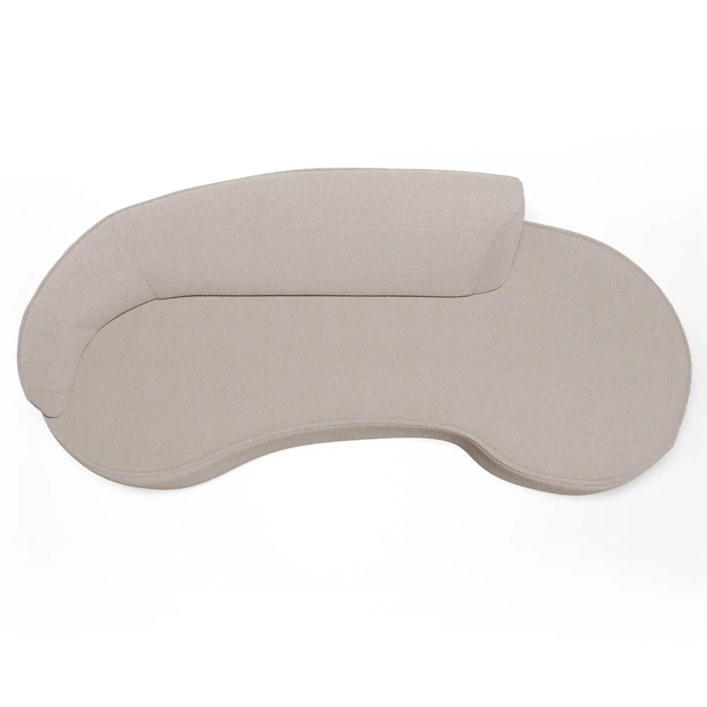 Sofá Living  3 Lugares 230cm Braço Esquerdo Mozart D06 Boucle Bege - Mpozenato