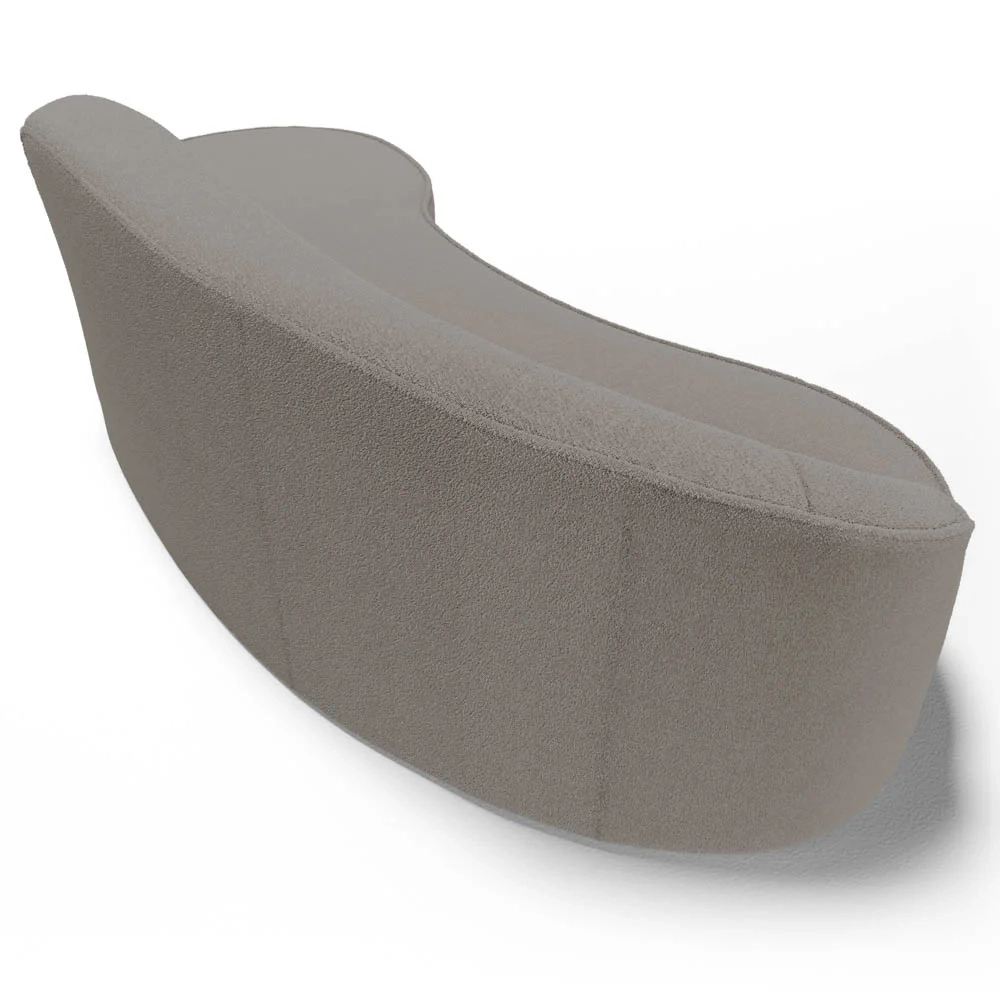 Sofá Living  3 Lugares 230cm Braço Esquerdo Mozart D06 Boucle Bege Escuro - Mpozenato