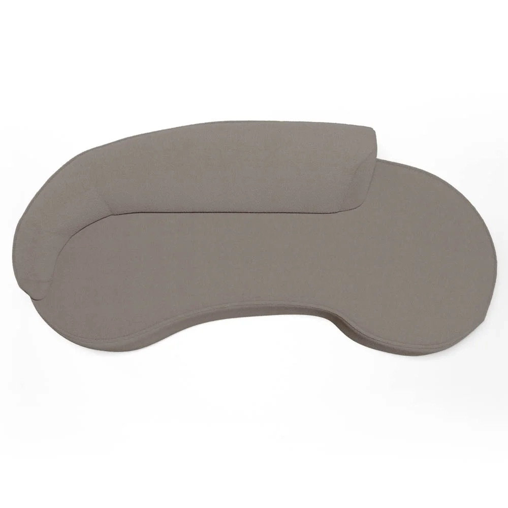 Sofá Living  4 Lugares 300cm Braço Esquerdo Mozart D06 Boucle Bege Escuro - Mpozenato