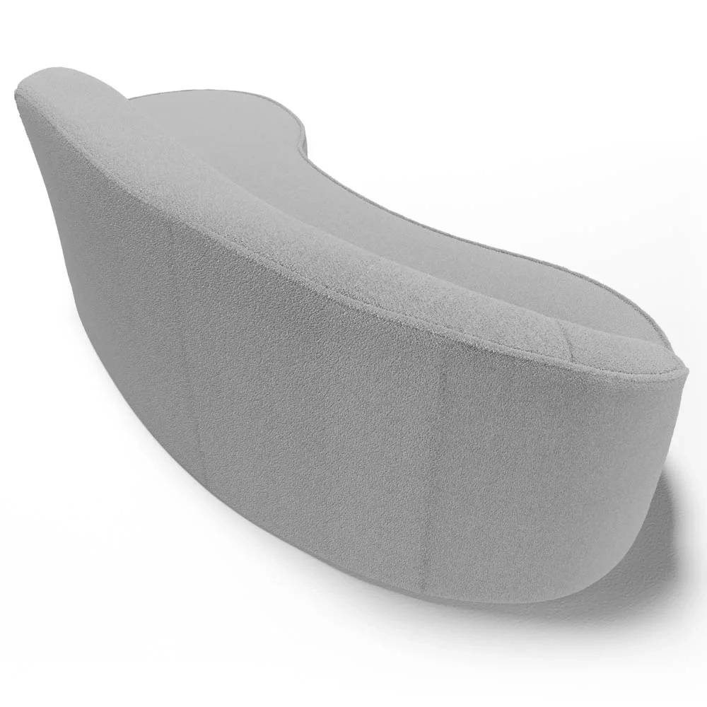 Sofá Living  4 Lugares 300cm Braço Esquerdo Mozart D06 Boucle Cinza - Mpozenato