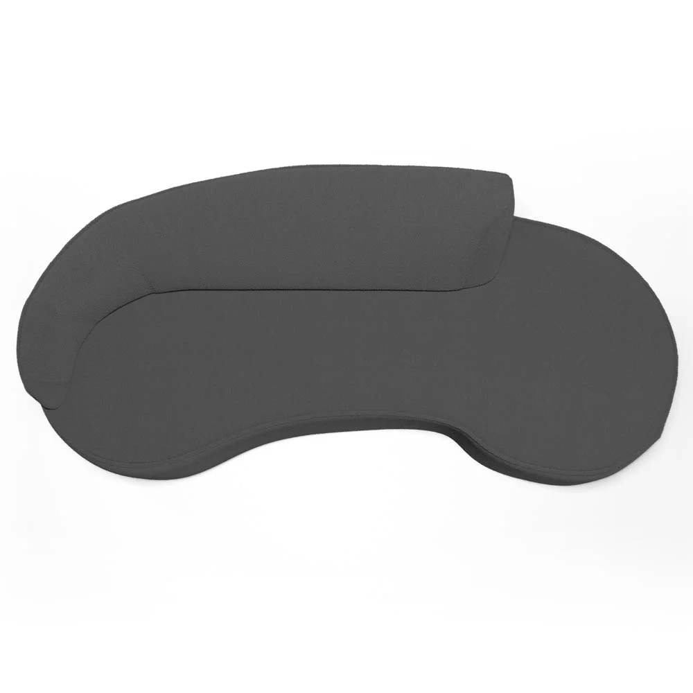 Sofá Living  4 Lugares 280cm Braço Esquerdo Mozart D06 Boucle Chumbo - Mpozenato