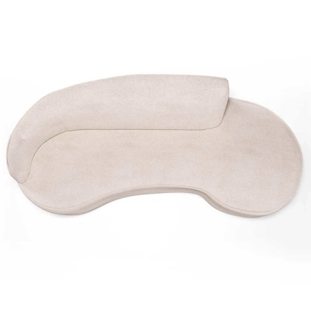 Sofá Living  3 Lugares 210cm Braço Esquerdo Mozart D06 Linho Cru - Mpozenato