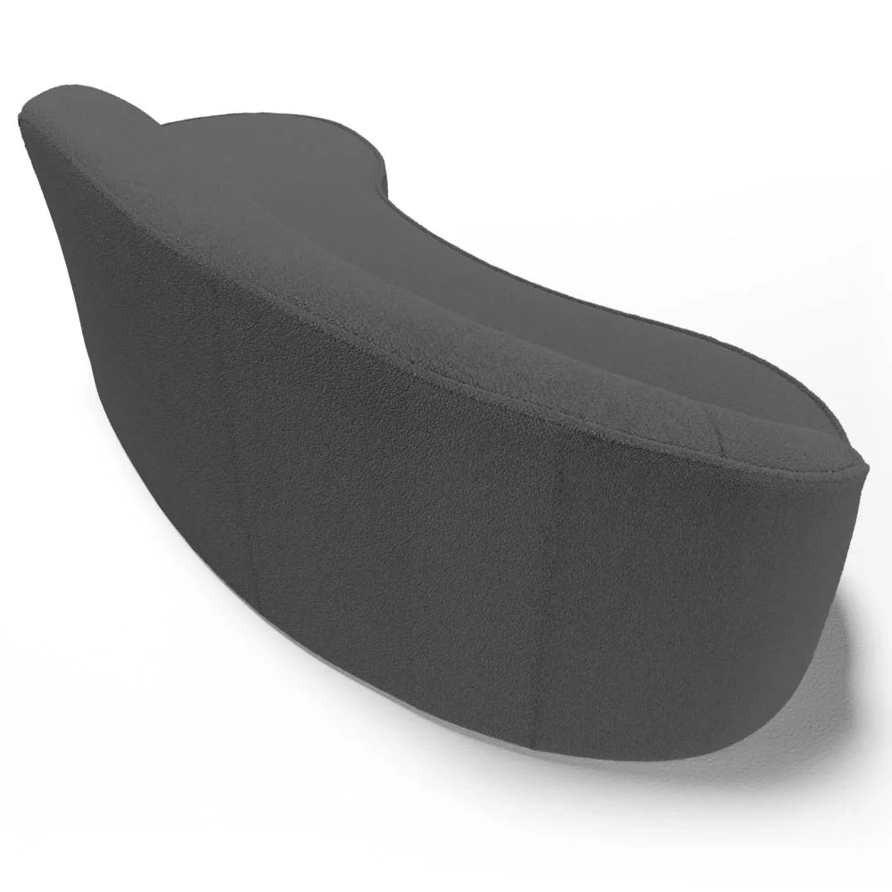 Sofá Living  4 Lugares 300cm Braço Esquerdo Mozart D06 Boucle Chumbo - Mpozenato