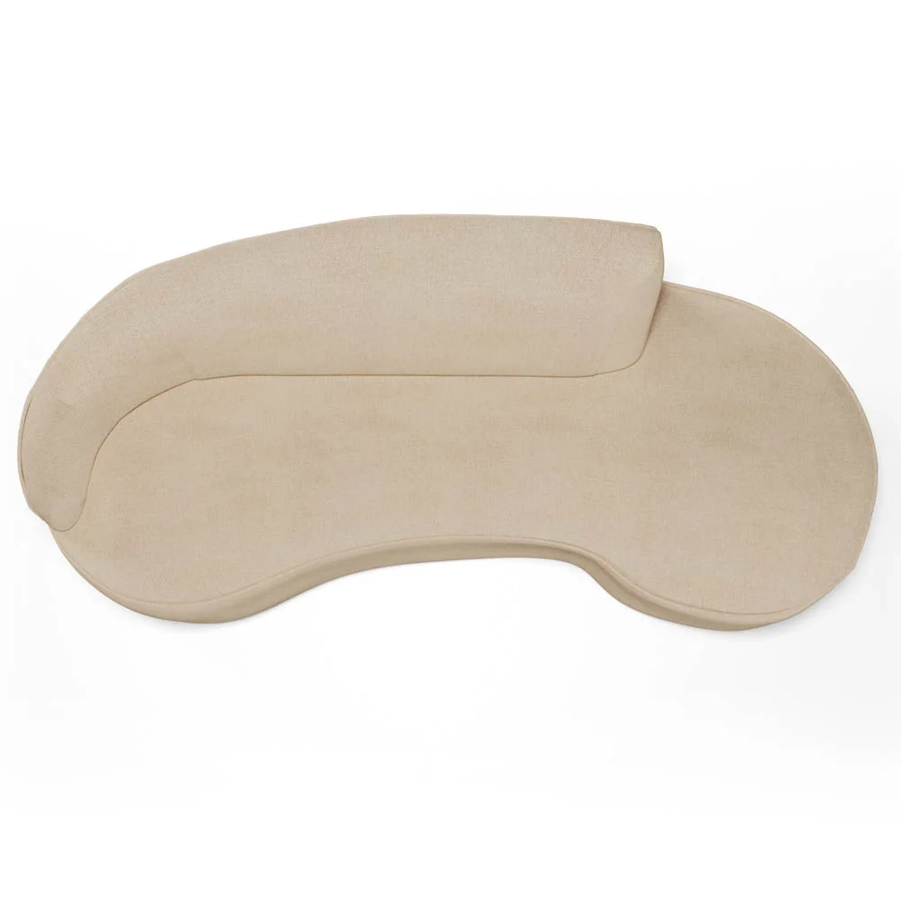 Sofá Living  2 Lugares 180cm Braço Esquerdo Mozart D06 Linho Bege Escuro - Mpozenato