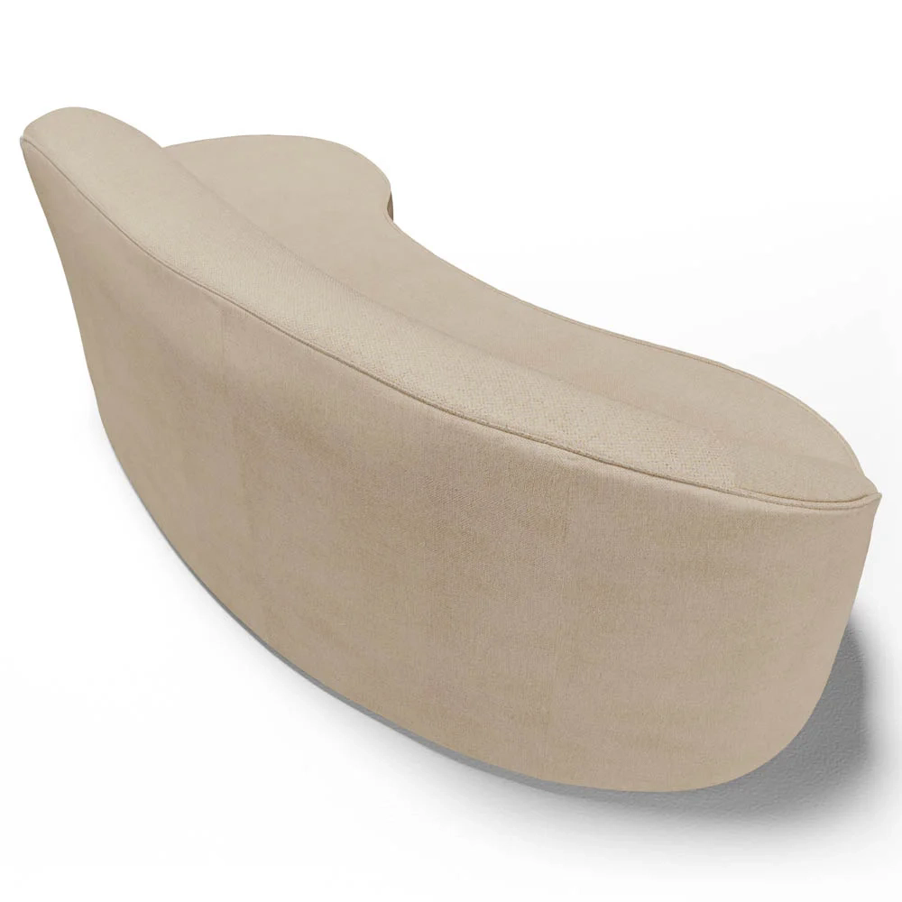 Sofá Living  2 Lugares 180cm Braço Esquerdo Mozart D06 Linho Bege Escuro - Mpozenato