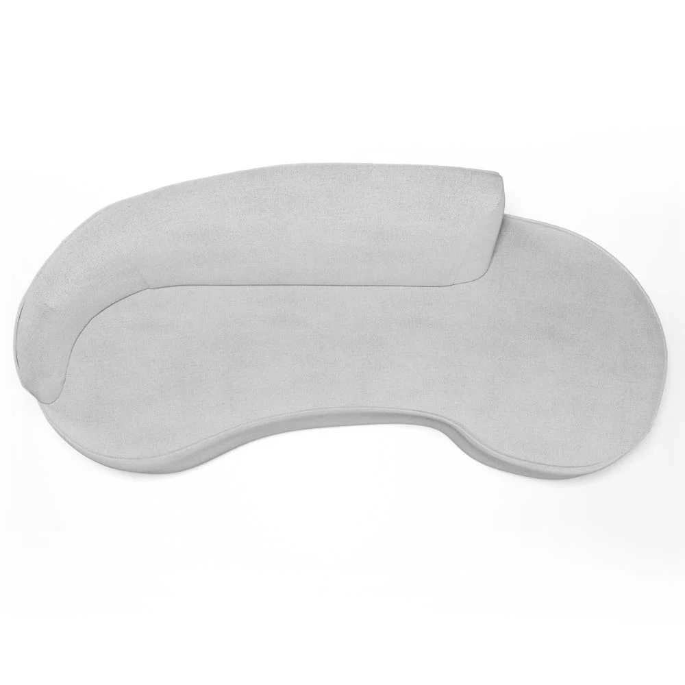 Sofá Living  3 Lugares 210cm Braço Esquerdo Mozart D06 Linho Cinza - Mpozenato