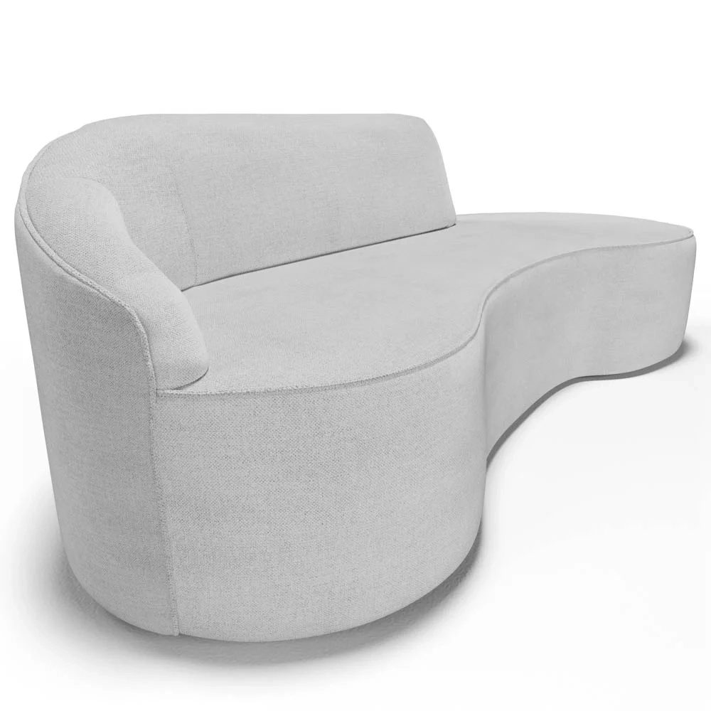 Sofá Living  4 Lugares 280cm Braço Esquerdo Mozart D06 Linho Cinza - Mpozenato