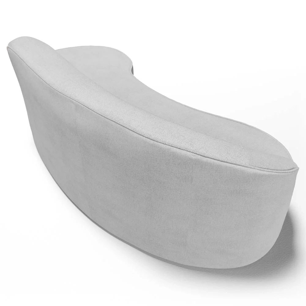 Sofá Living  4 Lugares 300cm Braço Esquerdo Mozart D06 Linho Cinza - Mpozenato