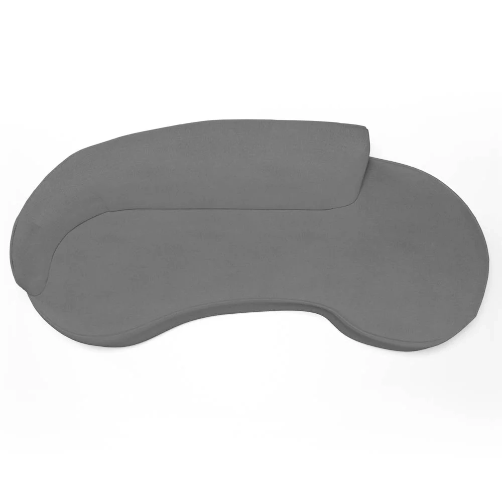 Sofá Living  2 Lugares 180cm Braço Esquerdo Mozart D06 Linho Cinza Escuro - Mpozenato