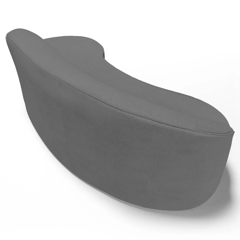 Sofá Living  3 Lugares 230cm Braço Esquerdo Mozart D06 Linho Cinza Escuro - Mpozenato