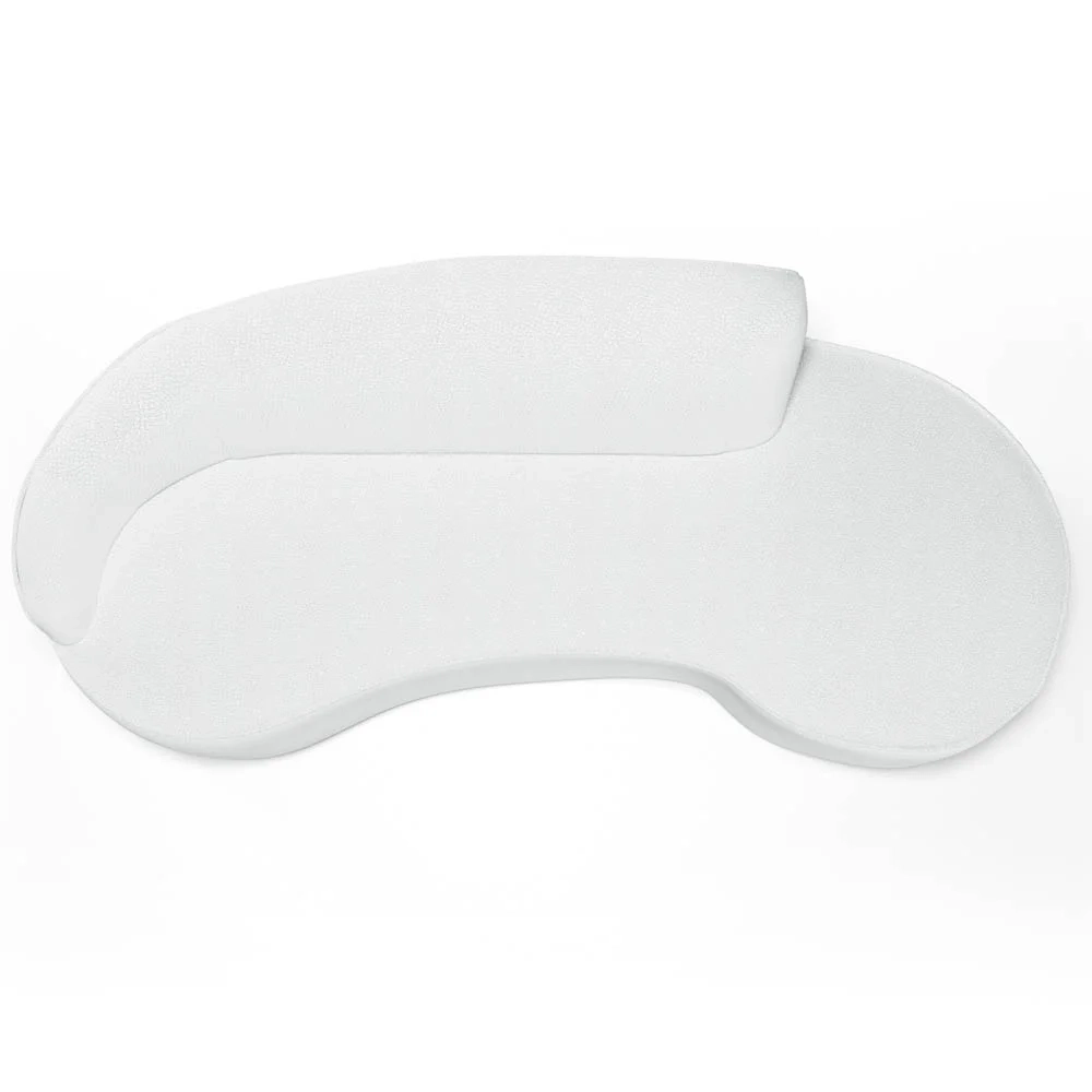 Sofá Living  3 Lugares 230cm Braço Esquerdo Mozart D06 Sintético Branco - Mpozenato