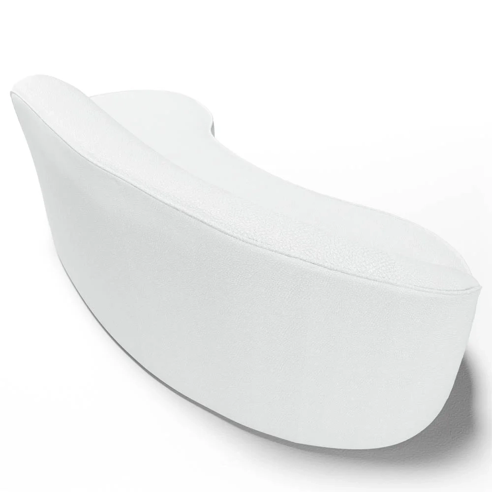 Sofá Living  3 Lugares 260cm Braço Esquerdo Mozart D06 Sintético Branco - Mpozenato