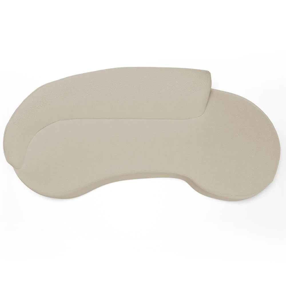 Sofá Living  2 Lugares 180cm Braço Esquerdo Mozart D06 Sintético Bege - Mpozenato