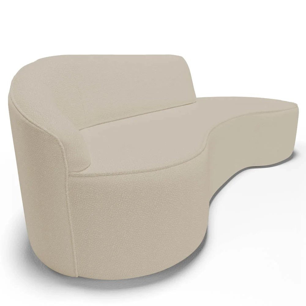 Sofá Living  3 Lugares 230cm Braço Esquerdo Mozart D06 Sintético Bege - Mpozenato