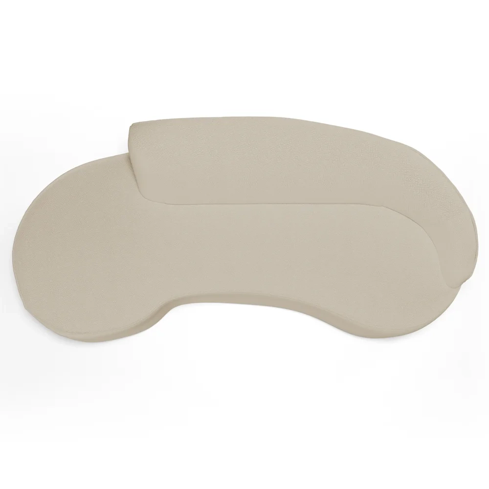 Sofá Living  2 Lugares 180cm Braço Direito Mozart D06 Sintético Bege - Mpozenato