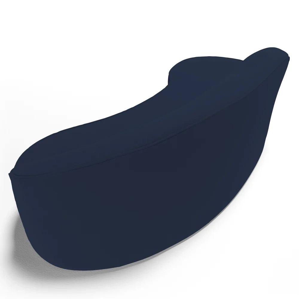 Sofá Living  2 Lugares 180cm Braço Direito Mozart D06 Veludo Azul - Mpozenato