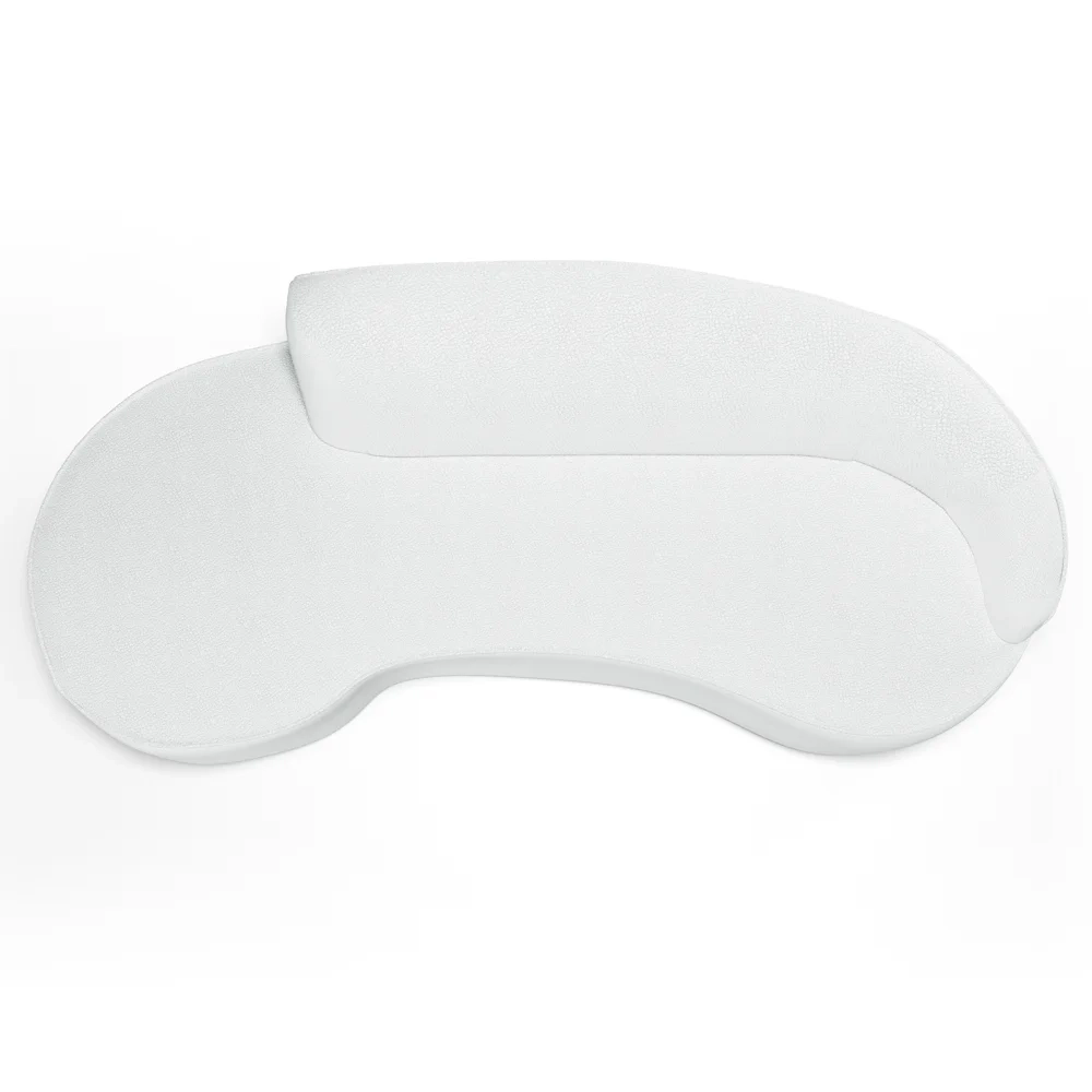 Sofá Living  3 Lugares 210cm Braço Direito Mozart D06 Sintético Branco - Mpozenato