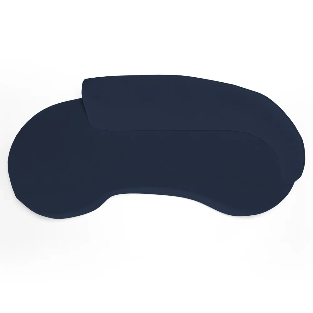 Sofá Living  3 Lugares 210cm Braço Direito Mozart D06 Veludo Azul - Mpozenato