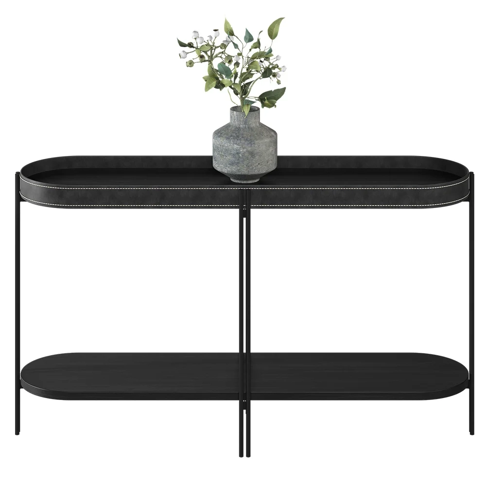 Aparador Para Sala Industrial Com Prateleira Ville L06 Preto - Mpozenato