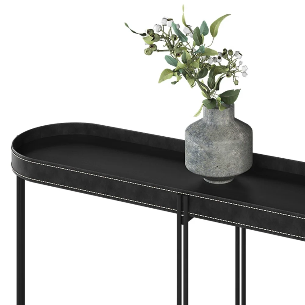 Aparador Para Sala Industrial Com Prateleira Ville L06 Preto - Mpozenato