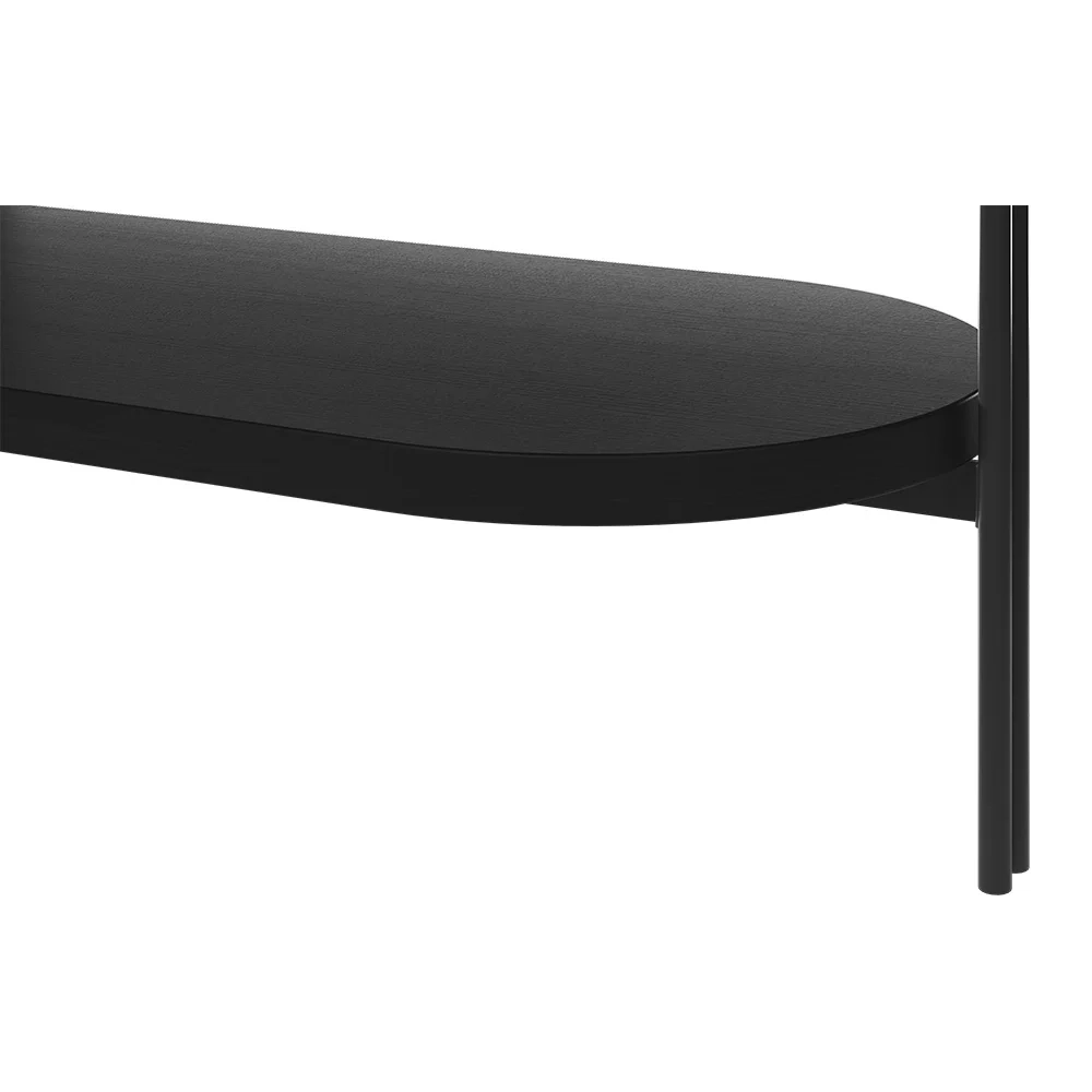 Aparador Para Sala Industrial Com Prateleira Ville L06 Preto - Mpozenato