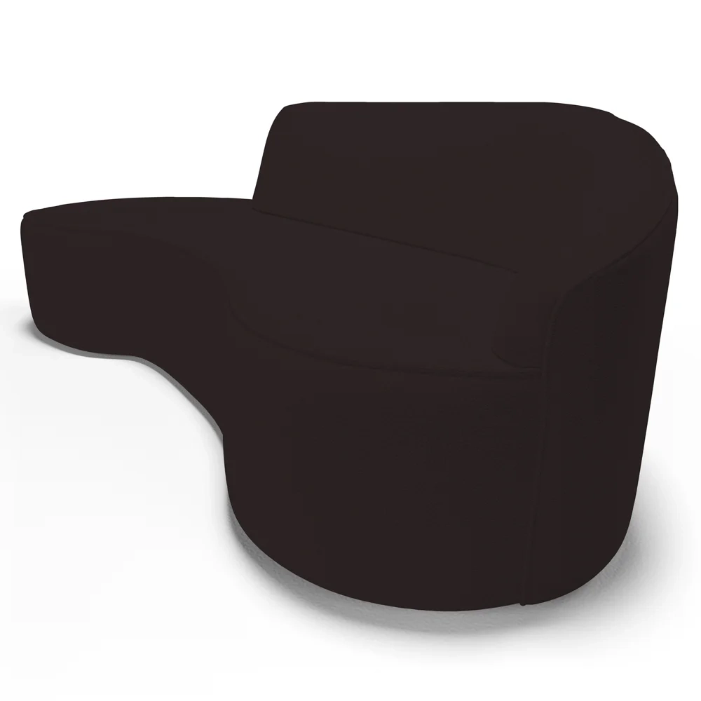 Sofá Living  3 Lugares 210cm Braço Direito Mozart D06 Sintético Marrom - Mpozenato