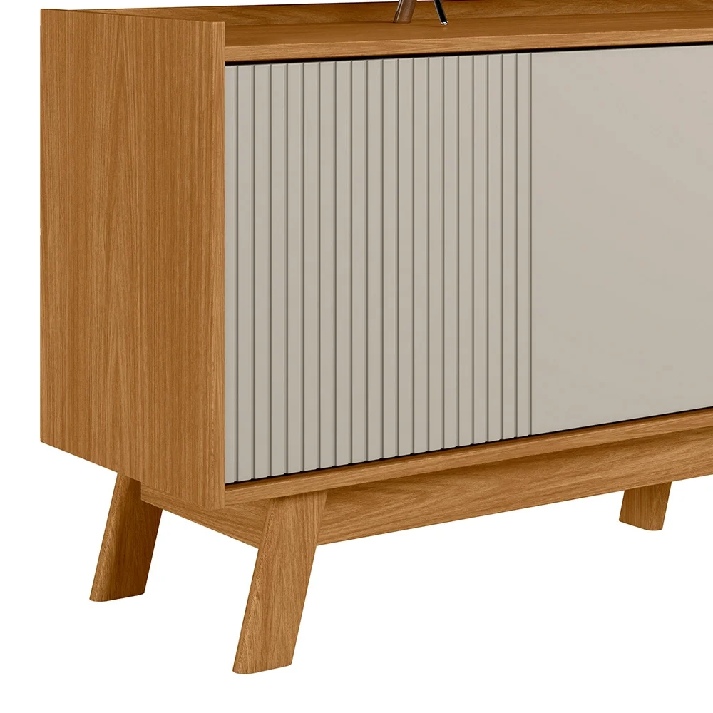 Rack Bancada de TV 65 Polegadas Arum L06 Nature/Off White - Mpozenato