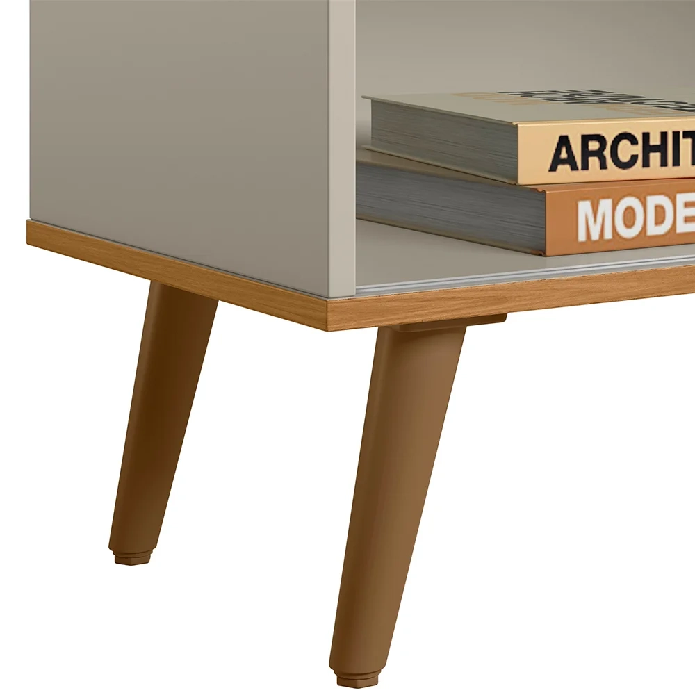 Rack Bancada de TV 50 Polegadas Rebu L06 Nature/Off White - Mpozenato