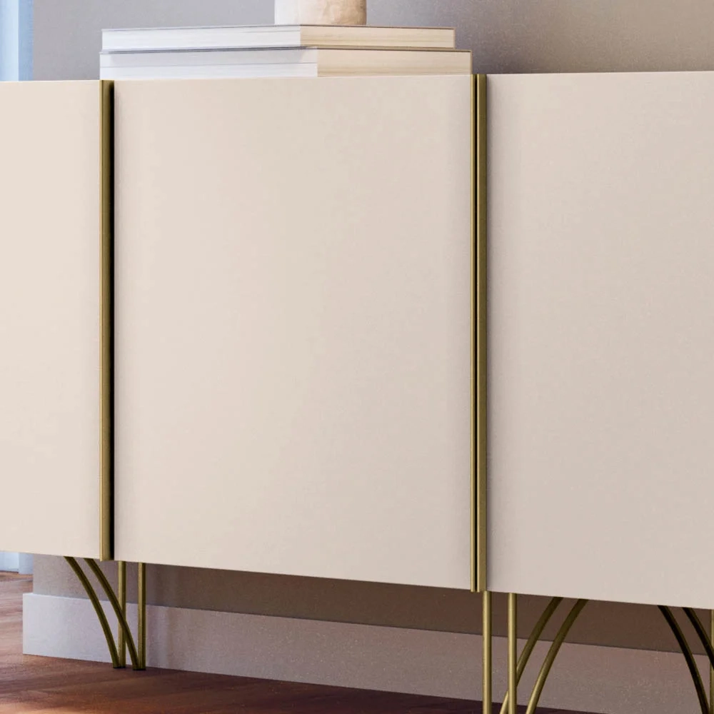 Balcão Aparador Buffet Piacente H01 Off White - Mpozenato