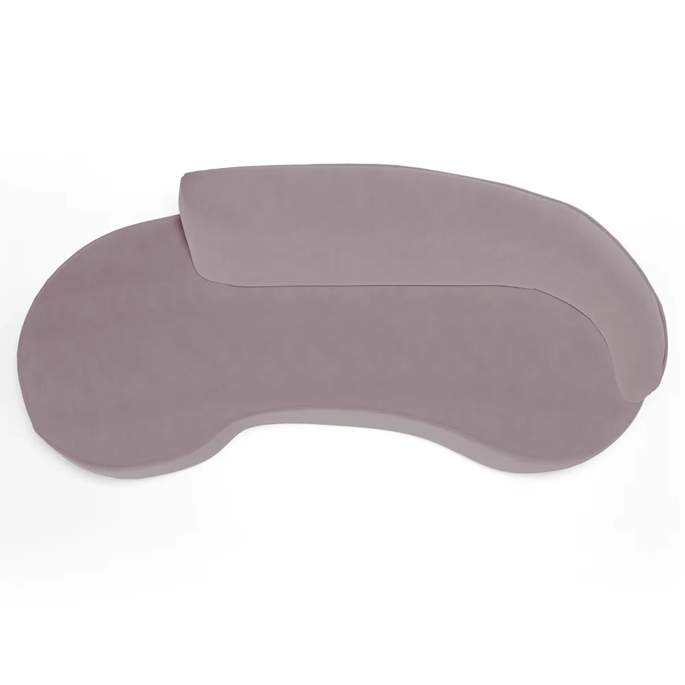 Sofá Living  3 Lugares 230cm Braço Direito Mozart D06 Veludo Rosê - Mpozenato