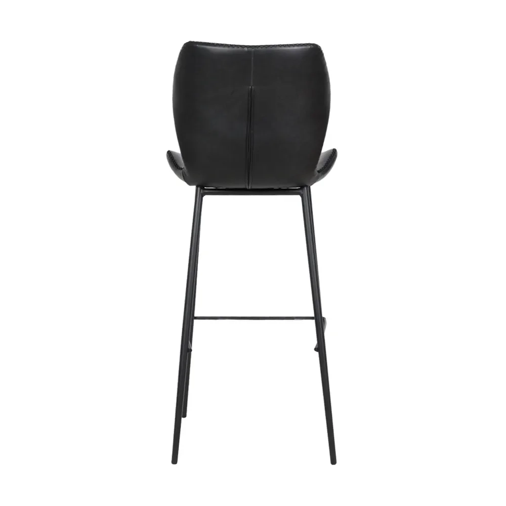 Kit 3 Banquetas Alta com Encosto para Bancada Cozinha Penha R02 Sintético Preto - Mpozenato