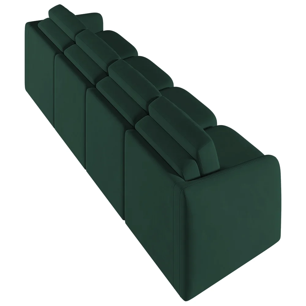 Sofá Cama Casal para Sala 316cm Polska Z08 Veludo Verde - Mpozenato