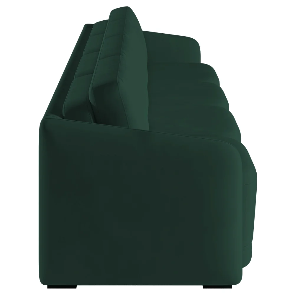 Sofá Cama Casal para Sala 316cm Polska Z08 Veludo Verde - Mpozenato