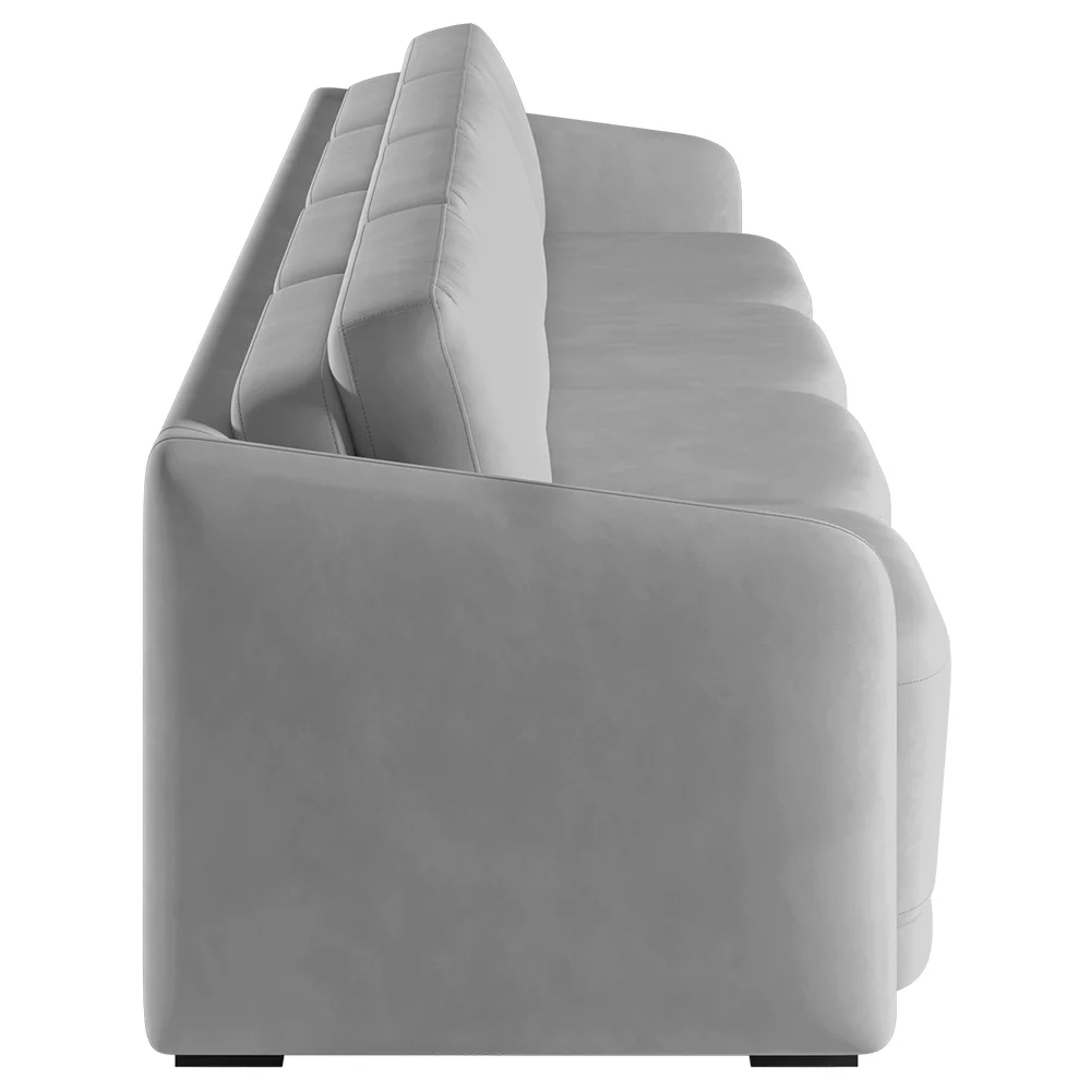 Sofá Cama Casal para Sala 316cm Polska Z08 Veludo Cinza - Mpozenato