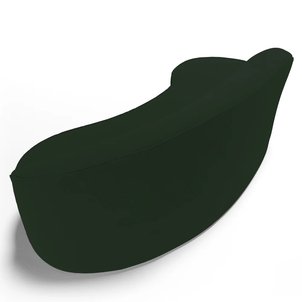 Sofá Living  3 Lugares 260cm Braço Direito Mozart D06 Veludo Verde - Mpozenato