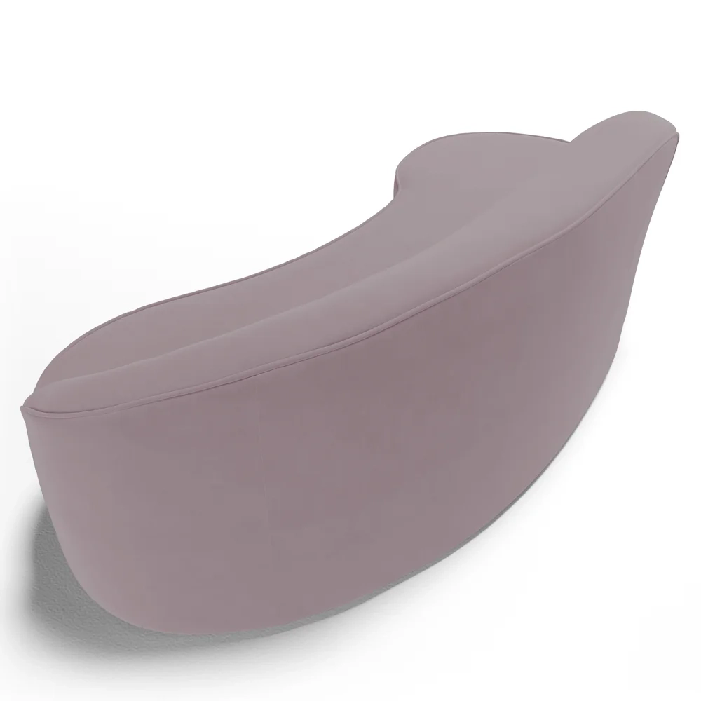 Sofá Living  3 Lugares 260cm Braço Direito Mozart D06 Veludo Rosê - Mpozenato