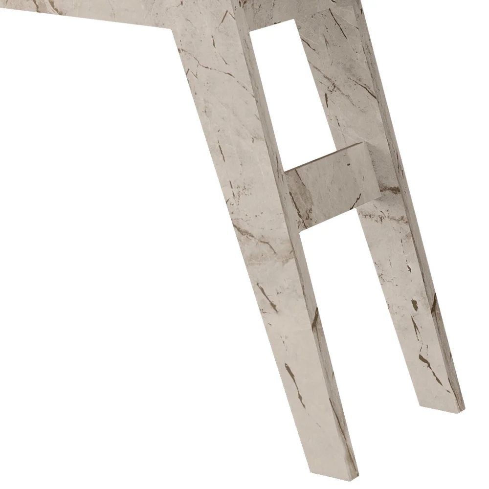 Aparador para Sala de Estar 136cm Pés Retrô Gil Z10 Calacata/Off White - Mpozenato