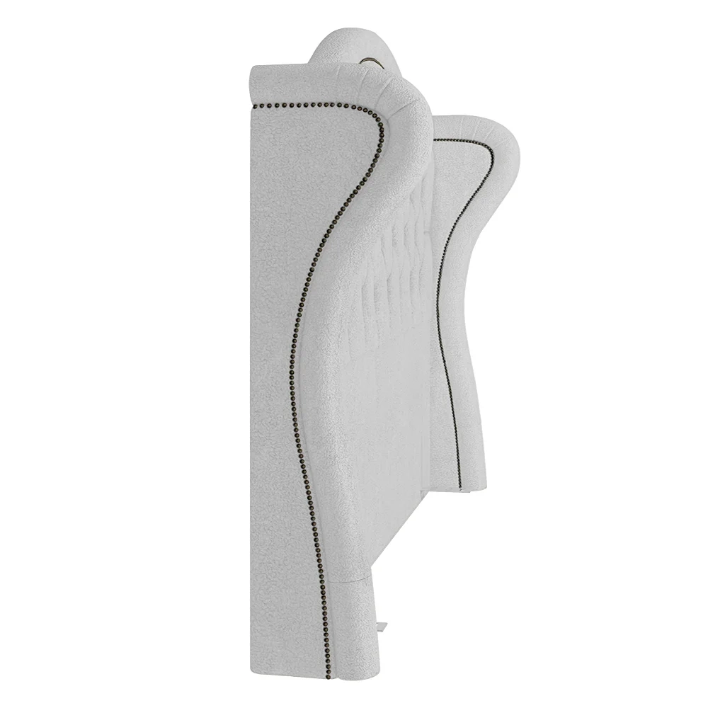 Cabeceira Cama Box Casal Queen 160cm Antibes Z37 Boucle Branco - Mpozenato