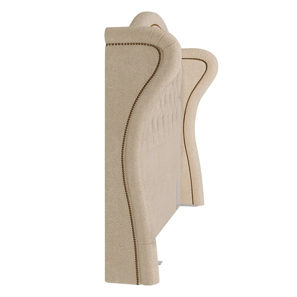 Cabeceira Cama Box Casal Queen 160cm Antibes Z37 Boucle Bege - Mpozenato