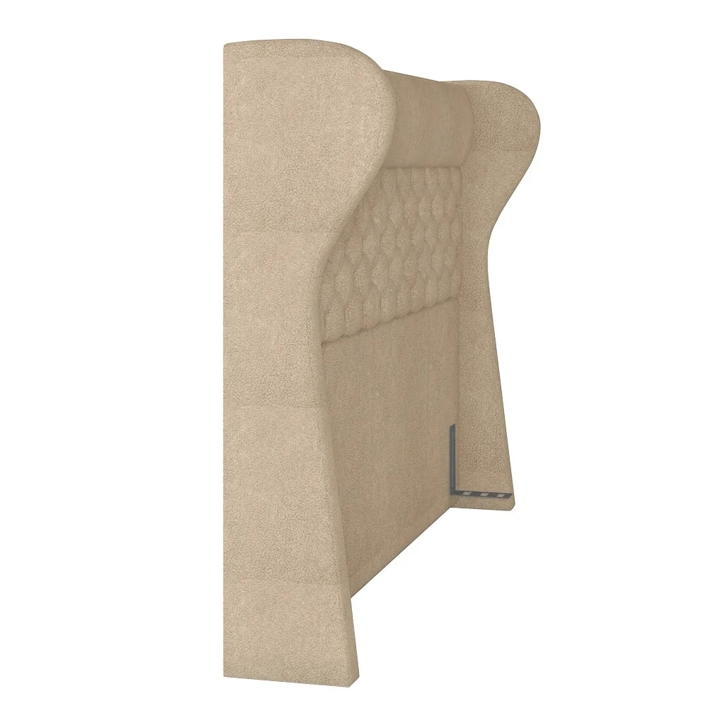 Cabeceira Cama Box Casal Queen 160cm Trinidad Z37 Boucle Bege - Mpozenato